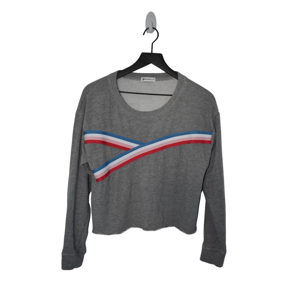 Peloton Terez Rainbow Gray Crewneck Graphic Size S